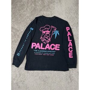 Mens Long Sleeve Y2K 2015 PALACE SKATEBOARDS CAVEMAN APPETITE FLINTSTONE, Size L